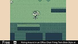 Riding Office Chair While Firing Twin-Stick in Erotic Game