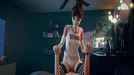 I Can’t Stop Watchin’ Dva Ridin’ in This Anime Clip. So Hot!