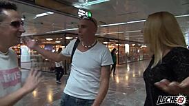 Spanish Pornstar Ginger Sucks Deep for Homeless Guy