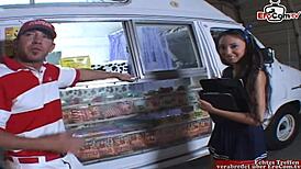 Petite 18yo Teen With Small Tits Gets Hot Car Fuck