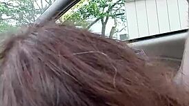 Morning Blowjob Blast to My Buddy in Car!