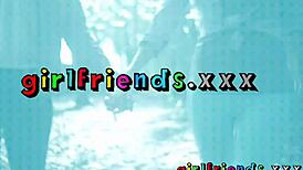 Girlfriends Turn Into Exhibitionist Lesbians Having Wild Outdoor Sex By The Lake.