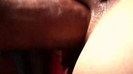 Close-up view of doggystyle pussy fucking with a teen