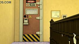 dexter feels excited using x-ray glasses to see big tits naked in sims 4