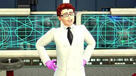 dexter feels excited using x-ray glasses to see big tits naked in sims 4