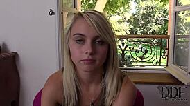 Chloe Toy Strips and Plays with Anal Toys