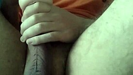 white teen moans while jerking his monster cock and cumming in pocket pussy 😩💦