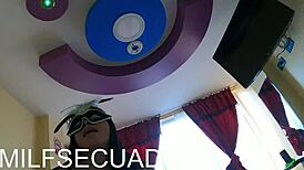 The milf latina enjoys golden shower from stepson at fan's request