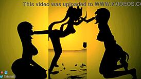 Black Swan And Sparkle Feel Intense Domination In Cowgirl Position