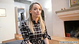 Does blonde milf Pristine Edge help Anthony Pierce with his ejaculation problem using her big tits?