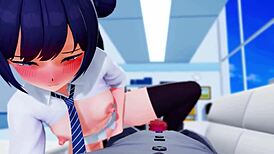 Kisaki Handjob In 3d Cartoon Anime Hentai
