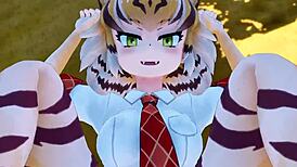 Bengaru Tora Kemono Friends anime delivers raw hentai action.