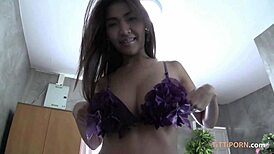 Man, those big Asian titties bouncing while she rides hard!