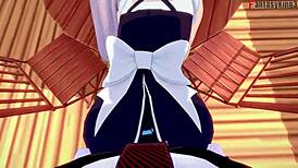 Belfast says, Come for lunch and fuck me in Azur Lane POV