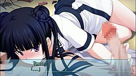majikoi schoolgirl handjob in hentai anime