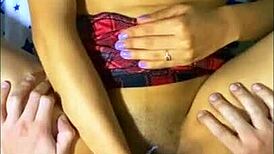 Neighborhood Friend Seduces Apartment Guy Unaware of Security Cameras