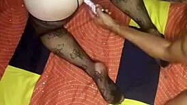 My slutty wife in a wild 3some with hairy lesbians! How does she handle this hardcore homemade orgy?