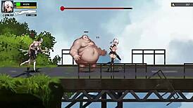 Hentai game ends with big cock pounding action.