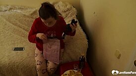 hot stepdaughter loves pleasuring herself with a dildo