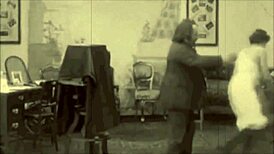 Vintage scene says, 'hairy pussy from the age of steam'