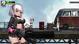 Hentai game ends with big cock pounding action.