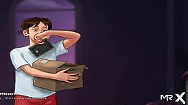 Summertime Saga: Mature Lady Enjoys Fun Adventures in Episode 3 Scene 29