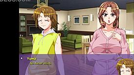 Indecent wife Hana desires fucking neighbor in NTR game with big tits and shaved pussy