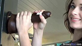 Britney Blue, Play That Dildo Outdoors Now!