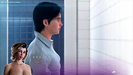 Hey, you jerking off while stepmom's stuck in shower?