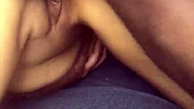 Amateur couple explores muff diving with dildo