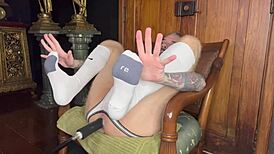 Gay Daddy Uses Huge Anal Toys And Fuck Machine For Intense Orgasm