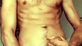 this hot soloboy shows off his big cock and cumshot