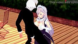 Belfast says, Come for lunch and fuck me in Azur Lane POV