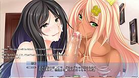 akumeru family - harem route part 1 - step-mother and step-daughter blowjob