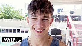 Bree Brooks stretches her juicy ass and tits with a young hard cock for energy