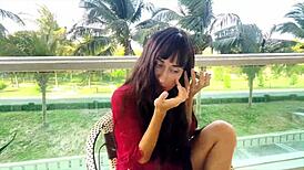 Sexy Brunette Unlocks Flawless Face Secrets!