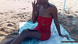 Steamy sex on the beach with African vibes