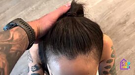 Bratty stepdaughter intensely gets punished by daddy