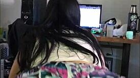 amateur girl riding huge thing