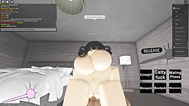 Riding big black cock in roblox porn 😏