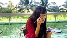 Sexy Brunette Unlocks Flawless Face Secrets!