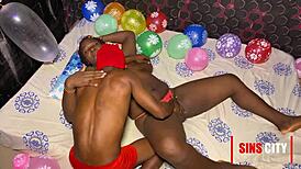 Sins City Christmas Fucking Ebony Big Tits!