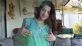 Britney Blue, Play That Dildo Outdoors Now!