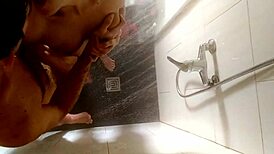 recorded from the ceiling in the shower