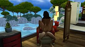 Yo, Seraphina hooks up with the neighbor in Sims 4! 😜