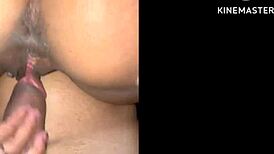 wife rubbing bare in swing cabin