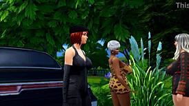 In Sims 4, Ruby and Doris meet the roadfuckers for a wild orgy.