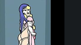 فتاة كارتون تجميع إدخال قماش 1 مشاهد أكشن جامحة