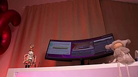 Blonde Cutie Celebrates Birthday with Double Penetration and Dildo Anal Play