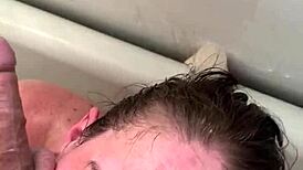 Underwater Deepthroat Blowjob with Ball Licking and Cumshot Facial